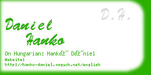 daniel hanko business card